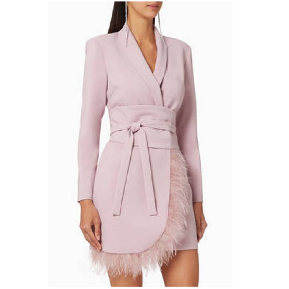 Lavish Alice x Ruby Holley Feather Hem Blaze Dress